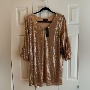 Lulu’s Gold Sequin Dress